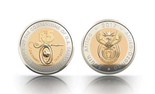 UNCIRCULATED R5 COIN " ORDER OF THE COMPANIONS OF O.R.TAMBO " 1917 - 2017