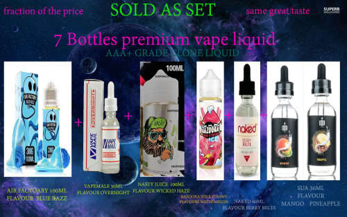 7 Bottles premium vape liquid (VAPE JUICE)E-Liquid E-cigarette E-Liquid E-cigarette e juice vape ju
