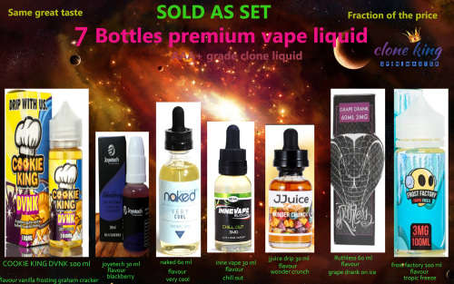 7 Bottles premium vape liquid (VAPE JUICE)E-Liquid E-cigarette E-Liquid E-cigarette e juice vape ju