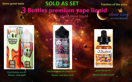 3 Bottles premium vape liquid (VAPE JUICE)E-Liquid E-cigarette E-Liquid E-cigarette e juice vape ju