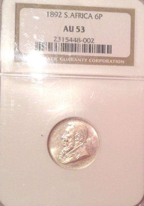 1892 6d (Six Pence) NGC AU53 Crazy Wed Sale!