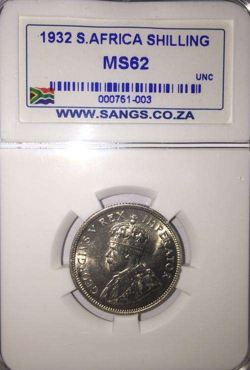 1932 One Shilling SANGS MS62 Crazy Wed Sale!
