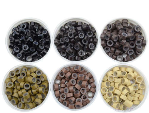 5*3*3mm Hair Extensions silicone micro beads/rings for hair extension/100pcs per pack