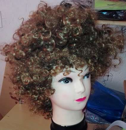 Curly Wig with adjustable straps// same day dispatch