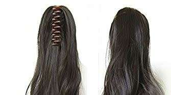 Ponytail Long 26inch Claw Grip Black Same Day processing