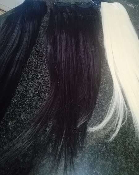 Clip in Hair Extensions Silky 62cm length 3 piece sets,Black,Brown,Blonde/ Full  //Same day dispatch