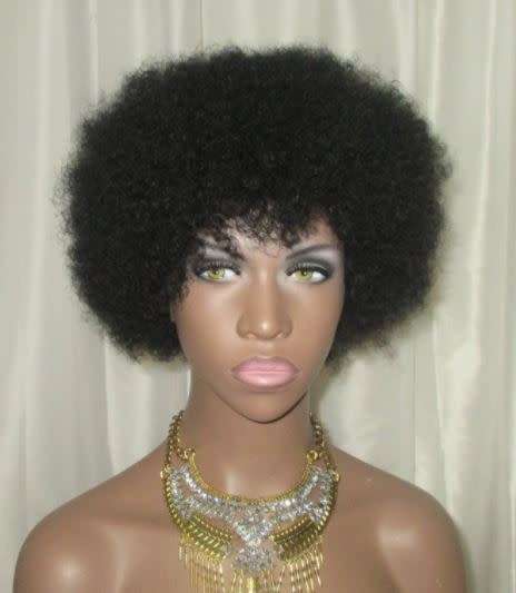 Afro Wig with adjustable straps colour black same day dispatch