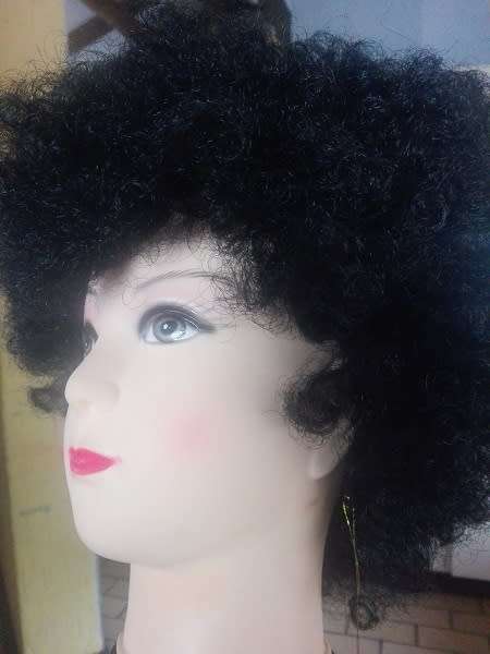 Afro Wig with adjustable straps colour black same day dispatch