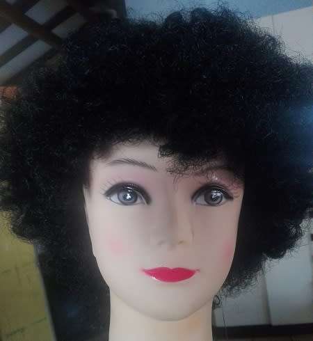 Afro Wig with adjustable straps colour black same day dispatch
