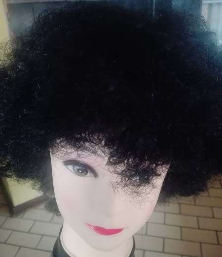 Afro Wig with adjustable straps colour black same day dispatch