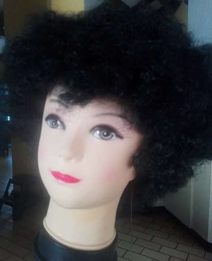 Afro Wig with adjustable straps colour black same day dispatch