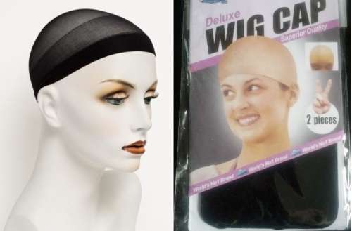 Wig Cap Stocking Cap Deluxe 2 pieces per pack Black same day dispatch
