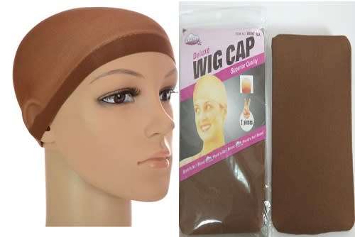 Wig Cap Stocking Cap Deluxe 2 pieces per pack Brown same day dispatch