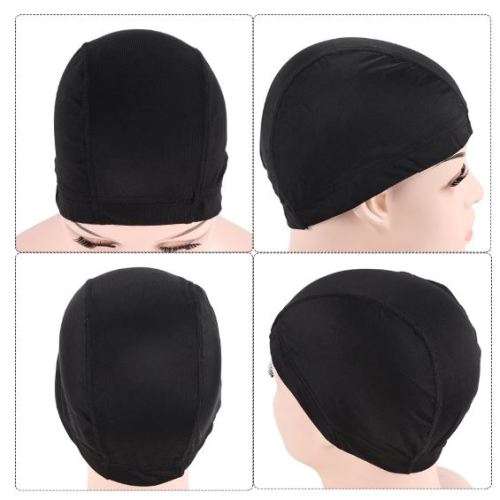 Dome Caps 3 PACKS Spandex   Expandable Dome Caps Black same day dispatch
