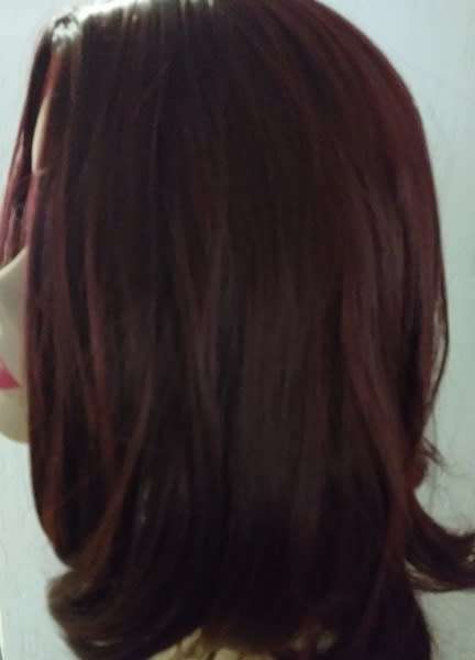 Bob Wig Color 99J Synthetic adjustable wig straps same day dispatch