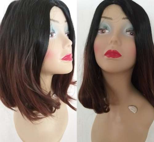Bob Ombre Two Tone Silky straight with middle path adjustable wig straps same day dispatch