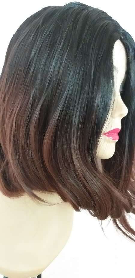 Bob Ombre Two Tone Silky straight with middle path adjustable wig straps same day dispatch