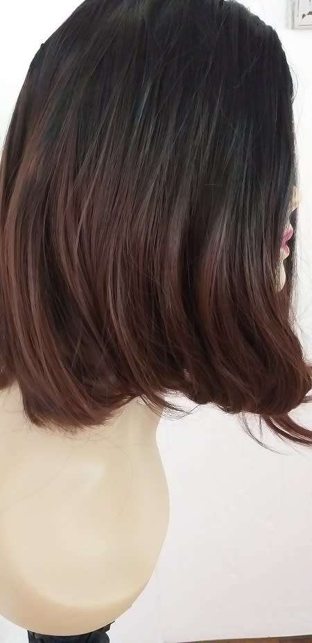 Bob Ombre Two Tone Silky straight with middle path adjustable wig straps same day dispatch