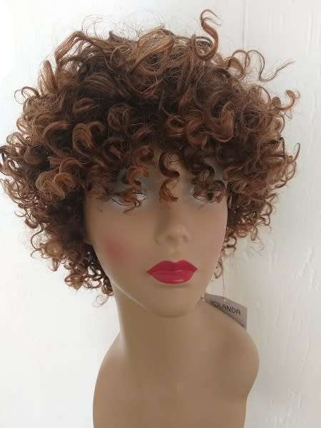 Curly wig two tone capless with adjustable straps same day delivery