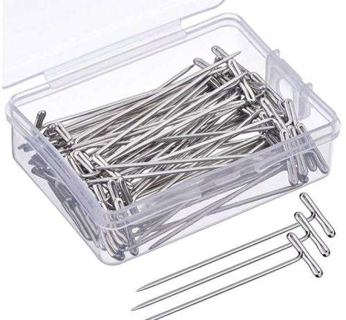 50 Pieces Wig Making  T Pins  for Wig Making Blocking same day processing