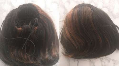 Ponytail drawstring short same day processing