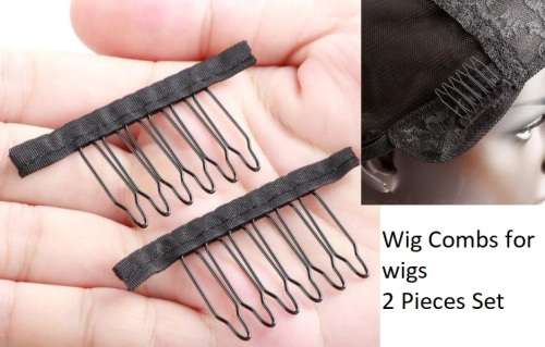 2 Wig Combs for Wig caps wig making Black 2 pieces per set same day processing