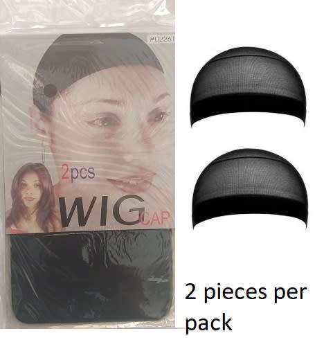 Wig Cap Stocking Cap  2 pieces per pack Black  same day processing