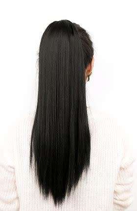 Ponytail Yaki Straight 22inch drawstring #1 colour available same day processing