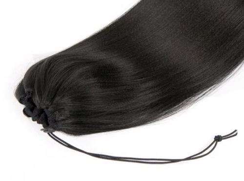 Ponytail Yaki Straight 22inch drawstring #1 colour available same day processing