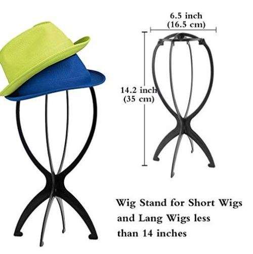 Wig Stand Collapsible Travel wig stand for wigs and hats (wig and hat not included)