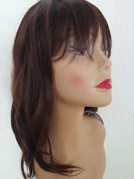 Wig Long Bob with Bangs Colour 33 synthetic adjustable wig straps same day processing