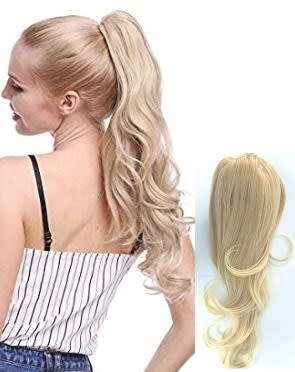 Ponytail Long 26inch Claw Grip Blonde Same Day processing