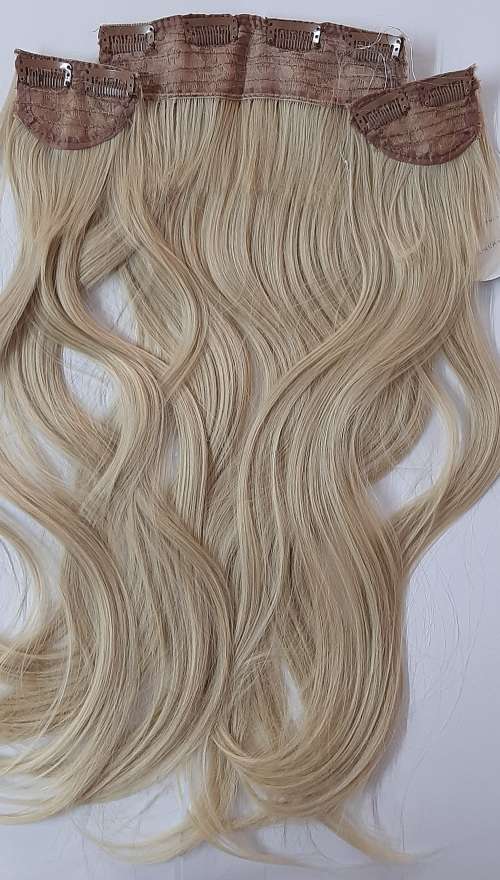 Blonde Hair Extensions Clip IN  57cm length 3 piece set,Blonde //Same day processing