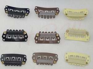 32mm U Tip Snap hair Clips with silicone back for Hair Extensions //32 clips per pack