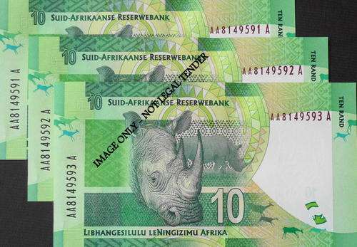 GILL MARCUS NELSON MANDELA 3xR10 in sequence  Prefix AA UNC