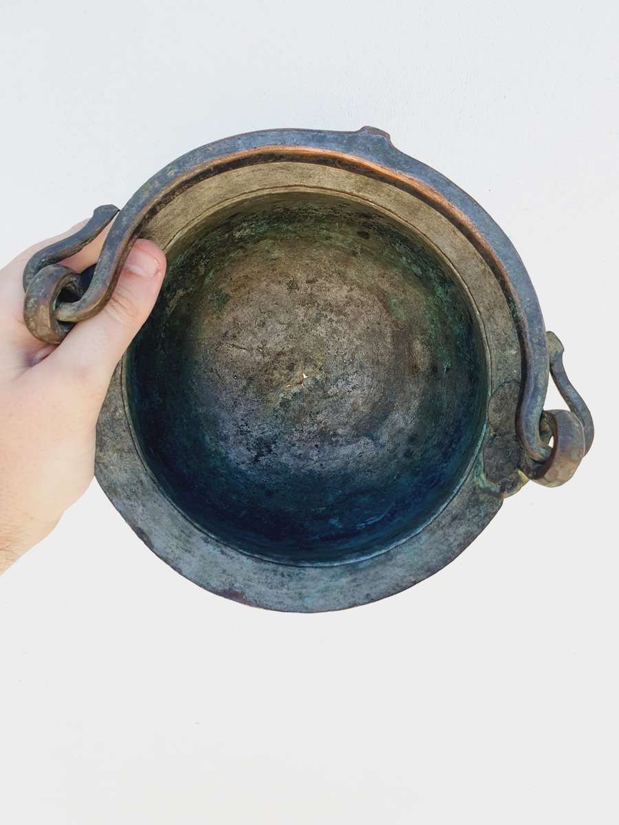 Vintage Solid Copper Bucket/Planter with Handles