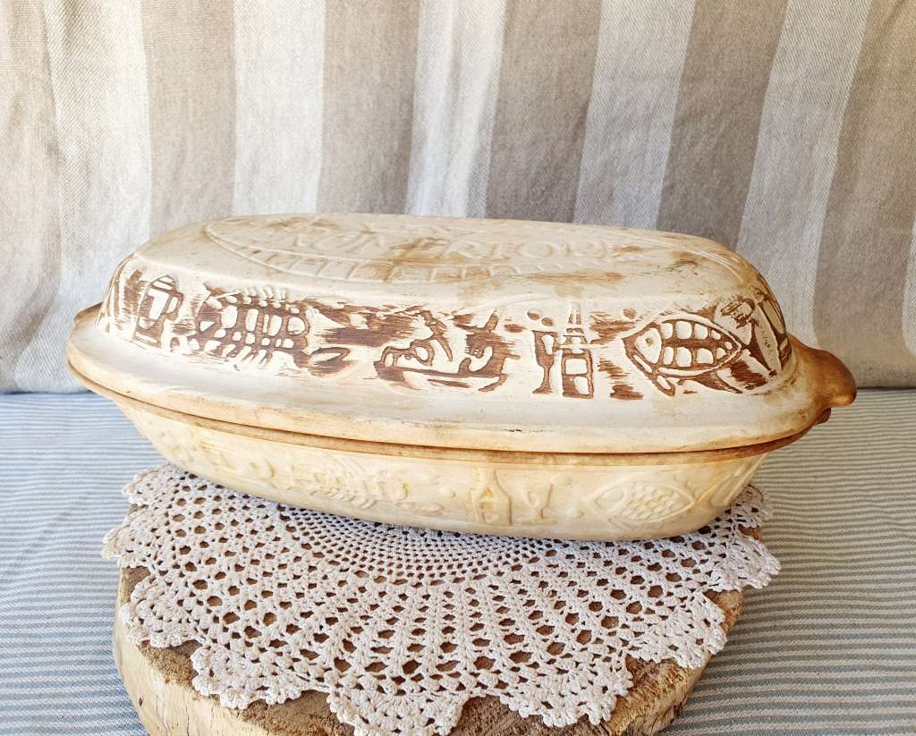 Vintage Large ROMERTOPF Terra Cotta Bay Baking Dish  Made in West Germany 114