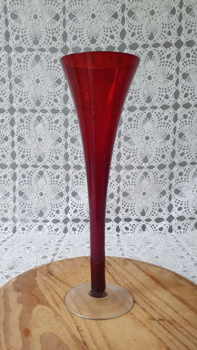 Vintage Colourful Glass Vase Collection 6x Vase