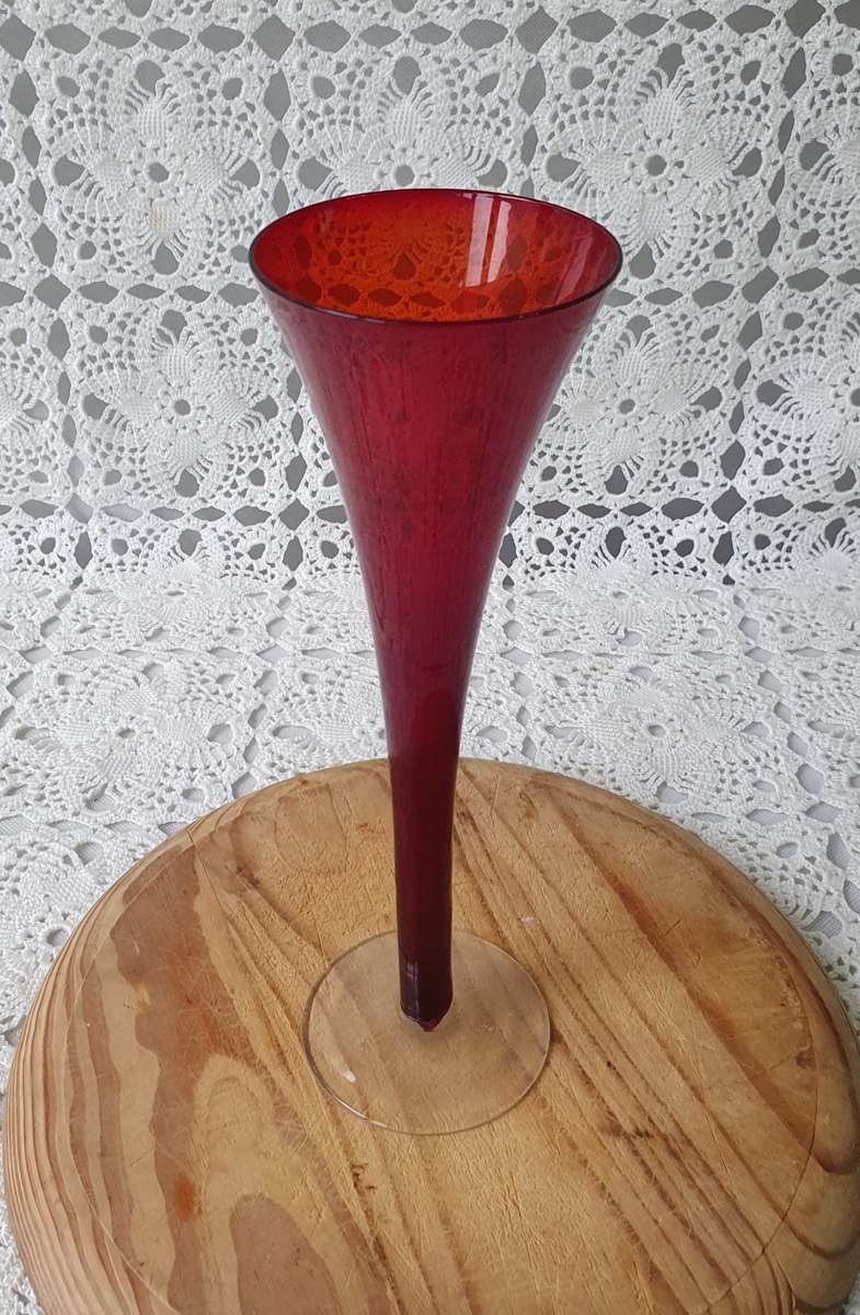 Vintage Colourful Glass Vase Collection 6x Vase