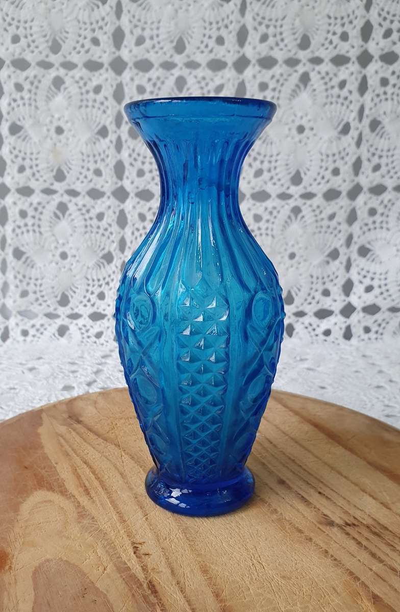 Vintage Colourful Glass Vase Collection 6x Vase