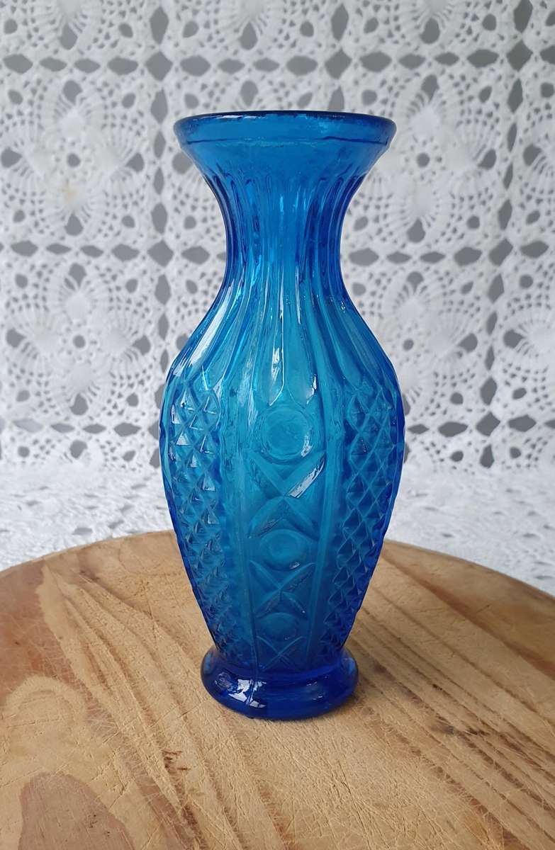 Vintage Colourful Glass Vase Collection 6x Vase