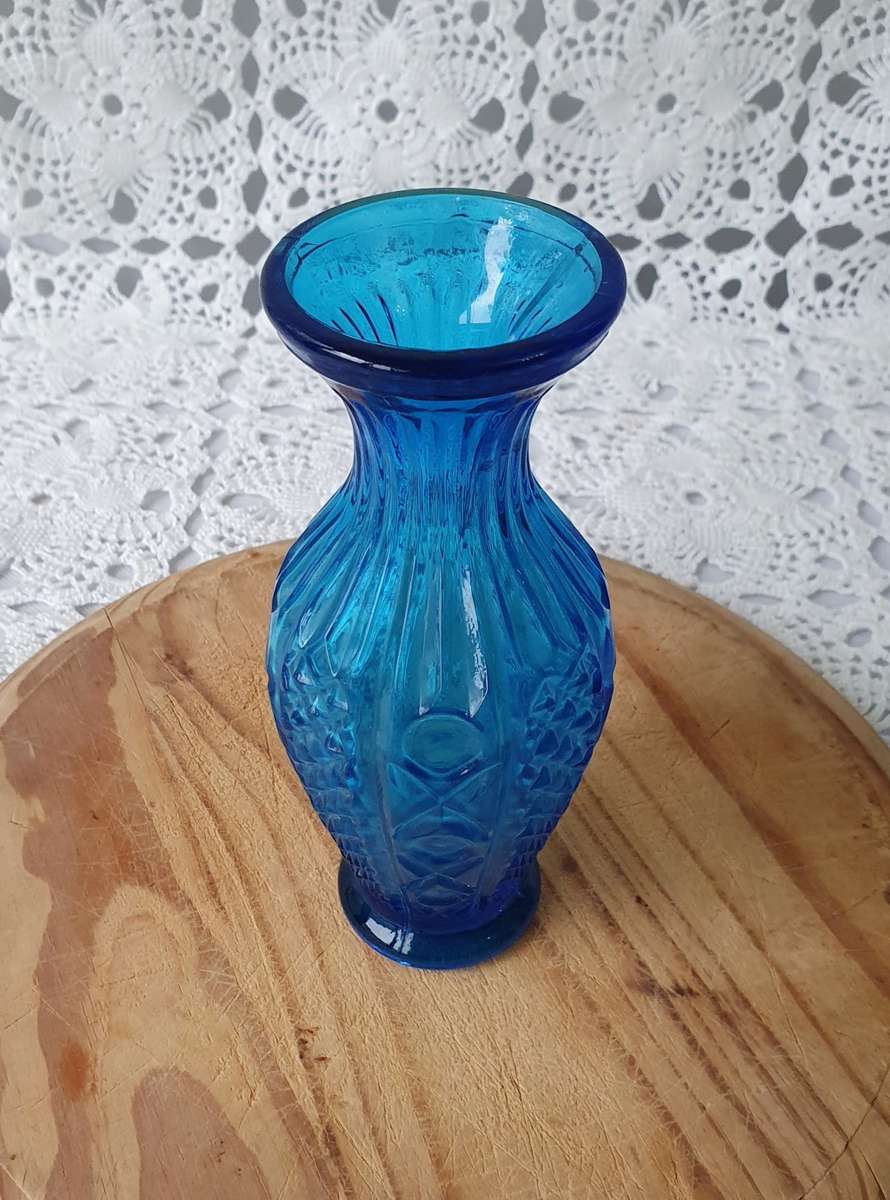 Vintage Colourful Glass Vase Collection 6x Vase
