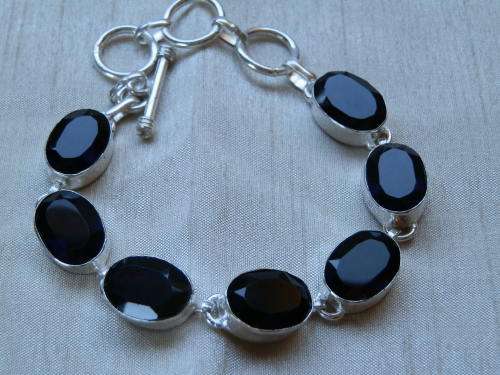LATE ENTRY!!  Sterling silver blue sapphire quartz bracelet - thirty (30) days to pay