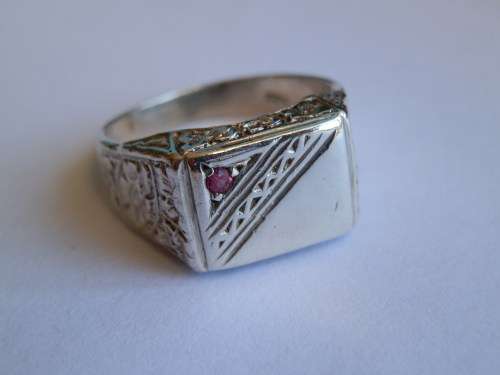 Old vintage sterling silver signet ring, 6 g - thirty (30) days to pay