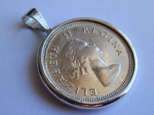 Vintage sterling silver coin pendant, 7.1 g - thirty (30) days to pay