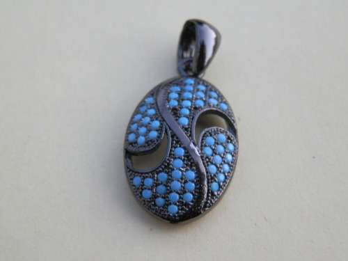 Sterling silver turquoise pendant - seven (7) days to pay