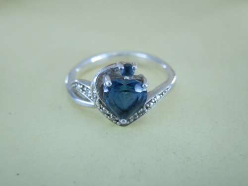 Vintage sterling silver diamond ring - seven (7) days to pay