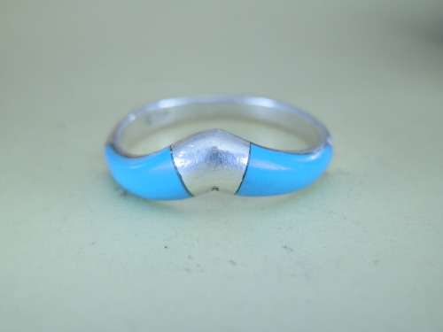 Sterling silver turquoise wishbone ring - seven (7) days to pay