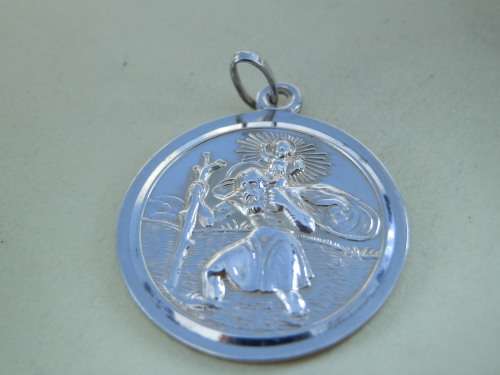 Sterling silver St Christopher pendant - thirty (30) days to pay