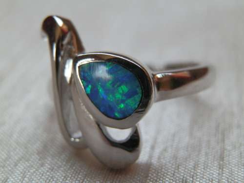 Sterling silver Australian opal ring - thirty (30) days to pay